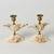 Vintage Natural Seashell and Brass Candlestick Holder Pair For Sale In Rochester - Image 6 of 13