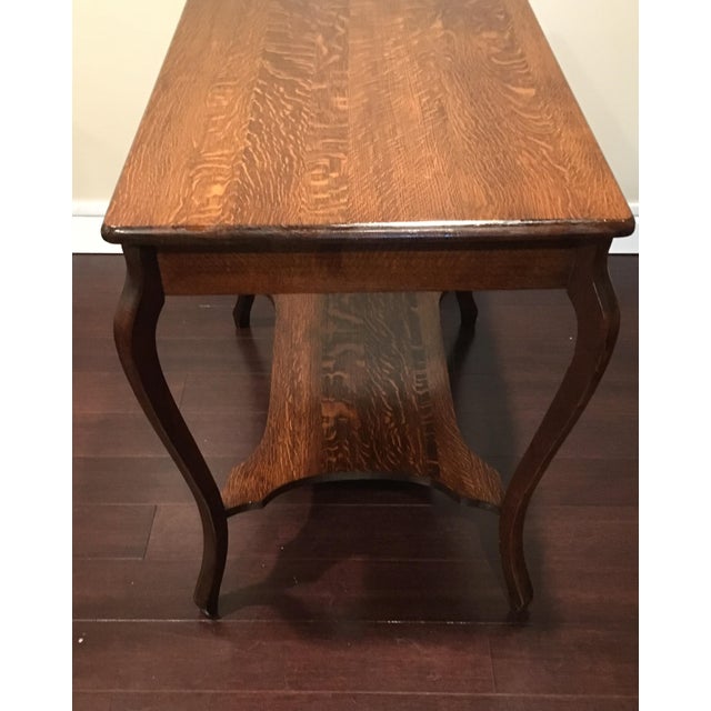 Antique Brandt Oak Library Table Chairish