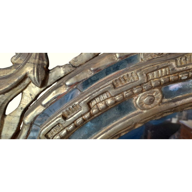 Antique Piedmont Carved Wooden Mirror, 1700s For Sale - Image 9 of 12