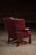 Mid 20th Century Tufted Leather Wingback Chesterfield Armchair With Ottoman in Oxblood For Sale In Chicago - Image 6 of 15
