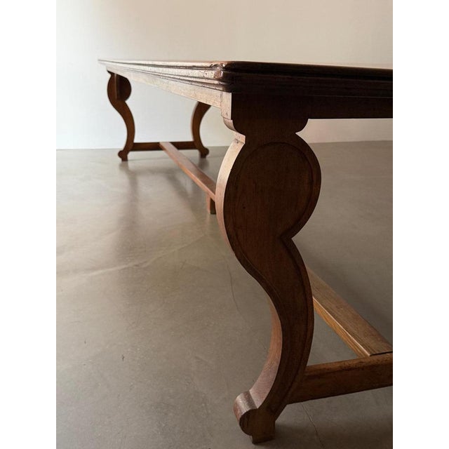 Unique and absolutely beautiful French monastery table made from solid nutwood in 325cm from the 19th century. Very heavy...