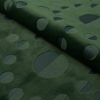 SAMPLE - Schumacher x Charlap Hyman & Herrero / Pilar Almon Moon Phase Velvet Fabric In Green For Sale