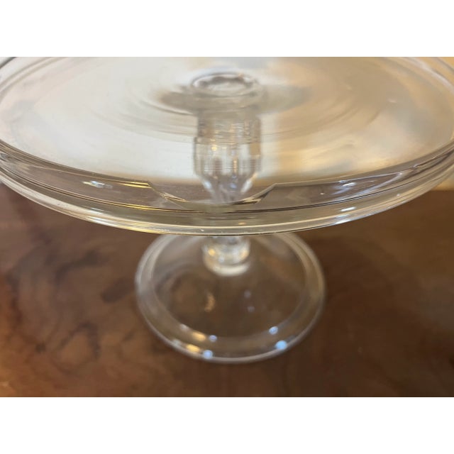 Antique 18th Century English George III Blown Glass Tazza Plateau or Syllabub Cake Stand For Sale - Image 9 of 15
