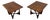 Mid-Century Modern Broyhill Brasilia Square Walnut Side Tables - Set of 2 For Sale