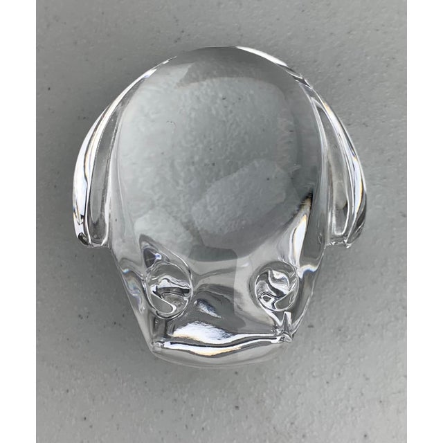 Glass 1980s Val St. Lambert De Sousa Crystal Frog Figurine For Sale - Image 7 of 10