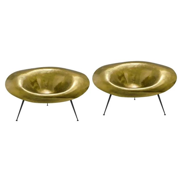Gold Nido Chair by Imperfettolab, Set of 2 For Sale - Image 10 of 10