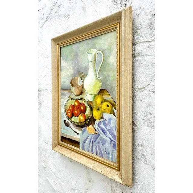 Late 20th Century Vintage Boho Still Life Signed in Frame For Sale - Image 5 of 7