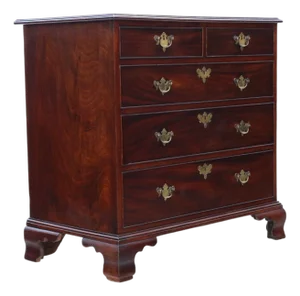 Antique Georgian Mahogany Chest of Drawers, Late 18th-Early 19th Century