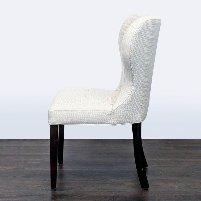 Traditional Cisco Brothers Tufted Dining Wing Chair For Sale - Image 3 of 8