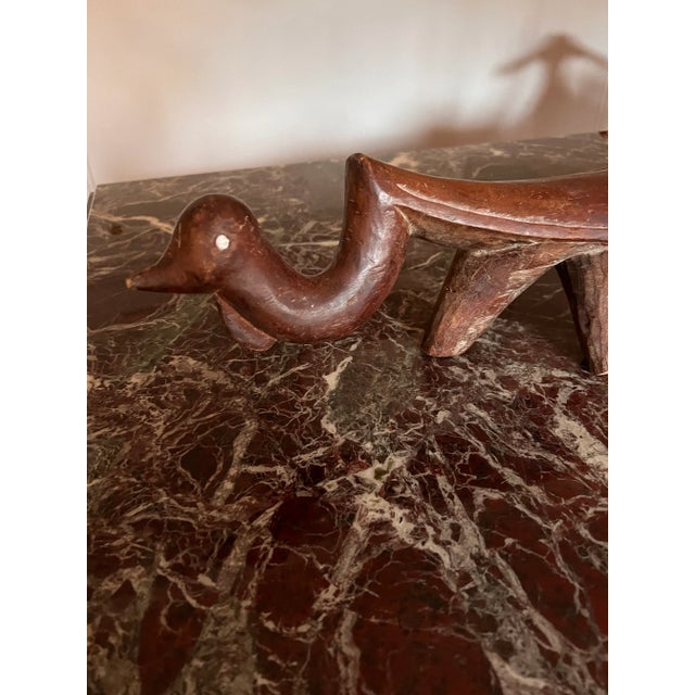 African Vintage Hand Carved Wood Sculpture For Sale - Image 3 of 6