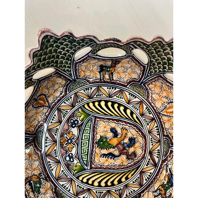 Coimbra Ceramic - Hand Painted Portuguese Fruit Basket 7 For Sale In New York - Image 6 of 14