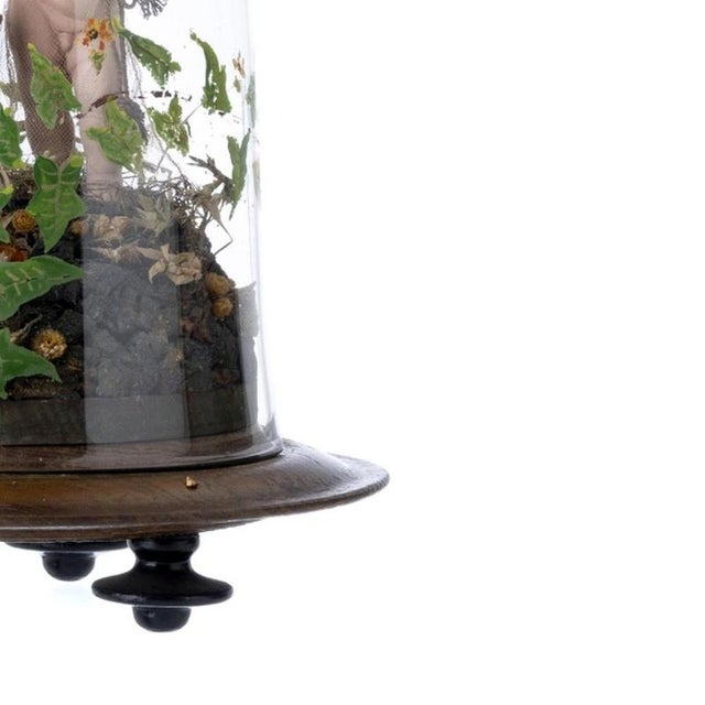 Portuguese Artist, Infant Jesus, 18th Century, Polychrome and Gilded Wood, Cork and Glass For Sale - Image 5 of 6