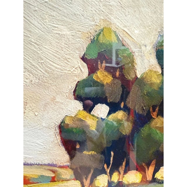 1980s Marc Mindeli Jour D Ete Day of Summer Landscape Painting For Sale - Image 4 of 10