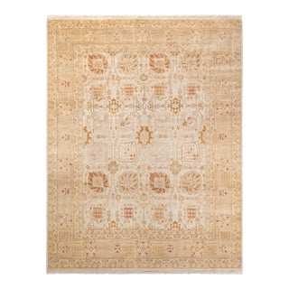 Eclectic, One-of-a-Kind Hand-Knotted Area Rug - Ivory, 8' 0" x 10' 4" For Sale