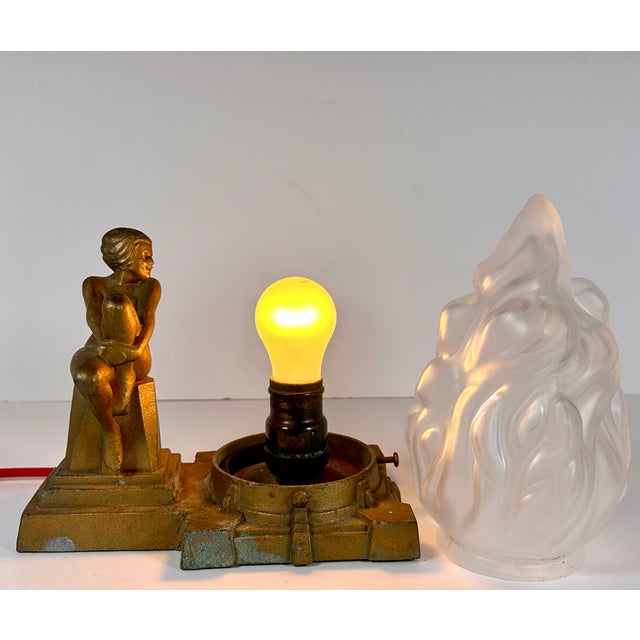 1930s Art Deco Frankart Style Nude Boudoir Lamp For Sale - Image 13 of 18