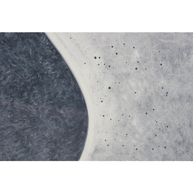 Abstract "Black Nude" Minimal Figurative Black and White Abstract Monotype Print, 21st Century For Sale - Image 3 of 7