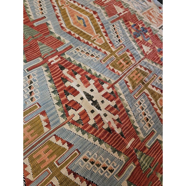 Large Vintage Hand-Knotted Anatolian Kilim, 1970s For Sale - Image 9 of 12