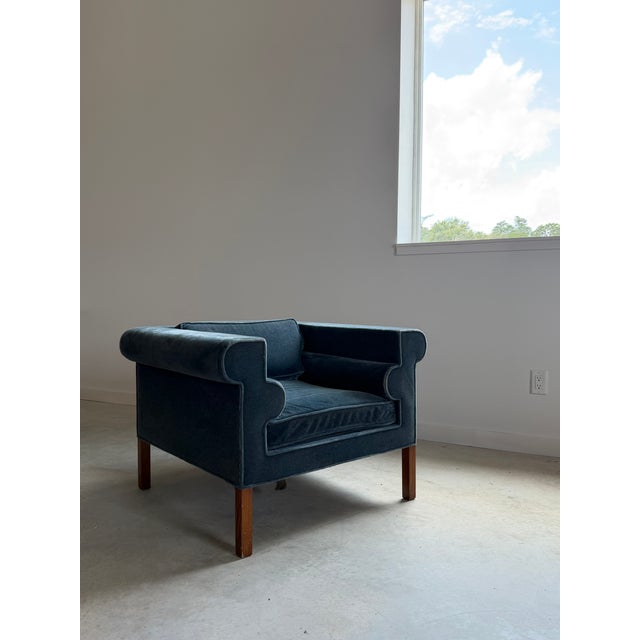 This is a Charles McMurray-designed chair, upholstered in the original mohair, which requires re-upholstery, and with...