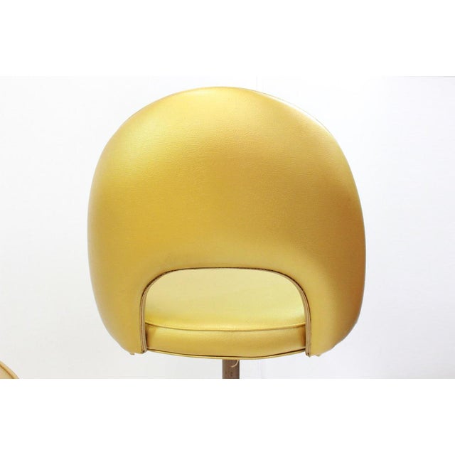 Mid Century Modern Gold Bar Stools Chairish