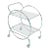 Mid 20th Century Wolfgang Hoffman Circular Shape Glass Top Bauhaus Serving Cart For Sale