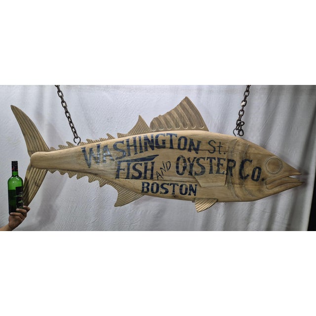 Carved Tuna Fish Trade Sign For Sale In Boston - Image 6 of 12