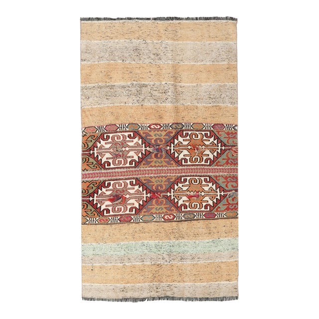 Vintage Decorative Small Kilim Rug - 2`11″ X 5`1″ For Sale