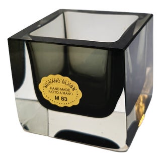 Vintage Square Ashtray in Handcrafted Murano Glass by Flavio Poli for Seguso, 1960s For Sale