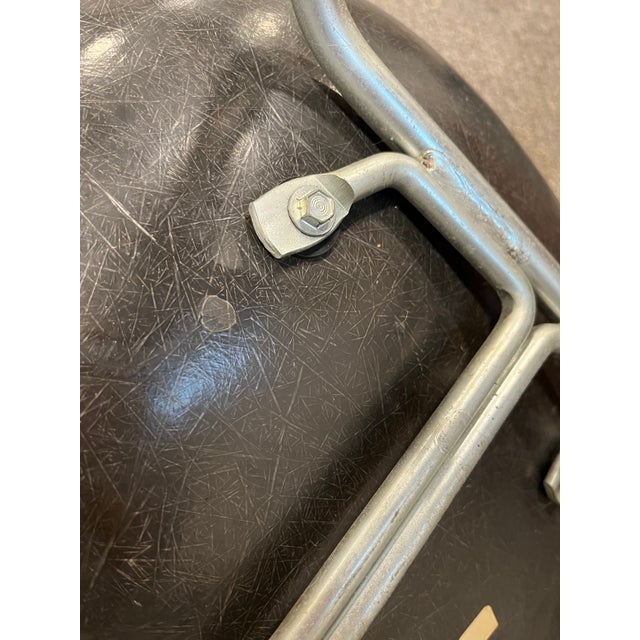 Eames 1970s Attributed to Eames Upholstered Molded Plastic Armchair For Sale - Image 4 of 5