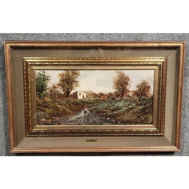 Favelli Flavio, Animated Landscape, 1800s, Oil on Panel, Framed For Sale - Image 5 of 5