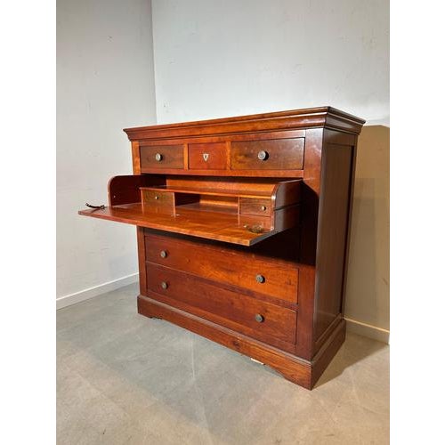 Beautiful antique wooden secretary chest with a classic warm patina and elegant proportions. This piece combines practical...