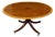 English Mahogany 1840s Oval Top Pedestal Table with Quadripod Base and Casters For Sale