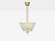 Mid-Century Modern Nils Landberg, Rare Chandelier, Etched Glass, Brass, Sweden, 1940s For Sale - Image 3 of 13