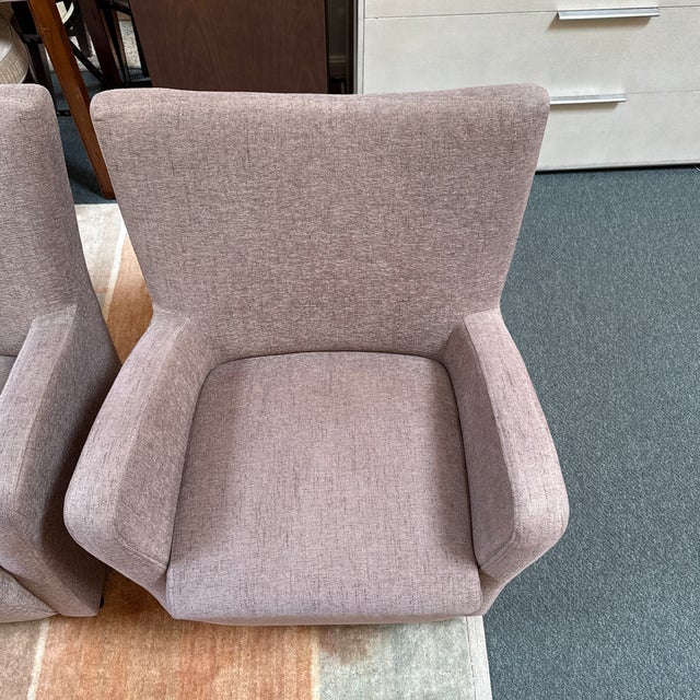 Dania Furniture Kendra Purple Upholstered Accent Chairs – Pair For Sale - Image 10 of 11