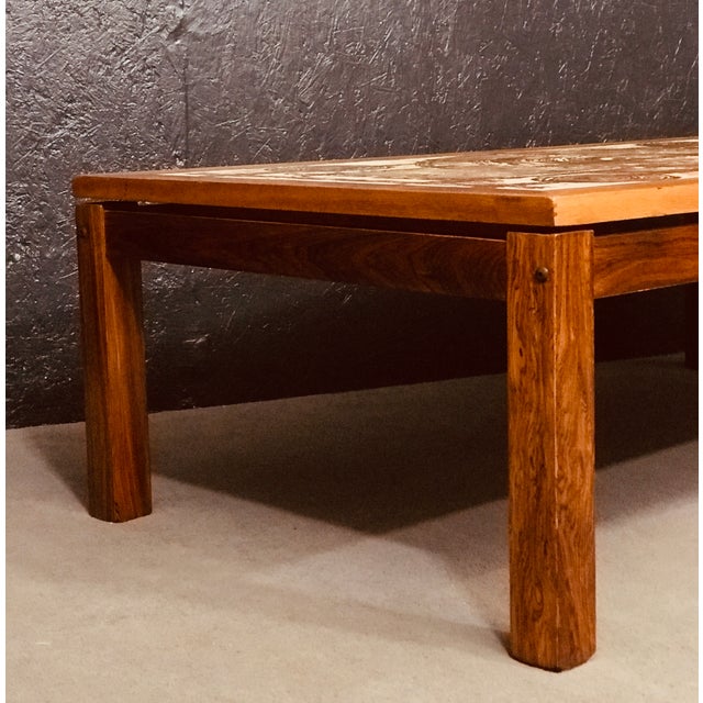 Mid-Century Danish Rosewood Coffee Table with Tiled Top by Oxart for Trioh, 1960s For Sale - Image 6 of 9