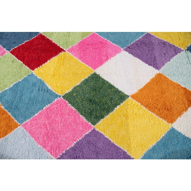21st Century Modern Moroccan-Style Wool Rug For Sale - Image 9 of 13