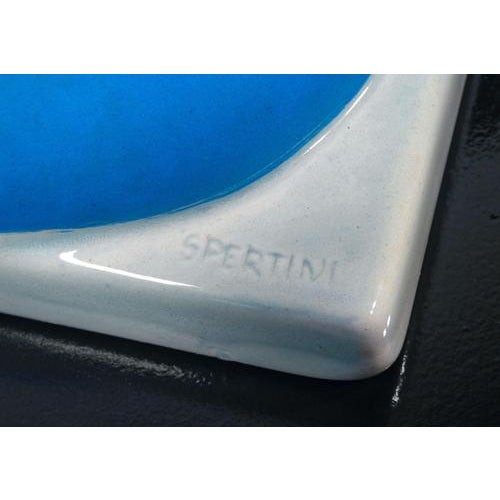 Blue Ceramic Holy Water Stoup by Pietro Spertini for Lenci For Sale - Image 8 of 18