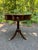 Wood Vintage Ducan Phyfe Georgian Style Clover-Shaped Top Mahogany Pedestal Drum Side Table For Sale - Image 7 of 15