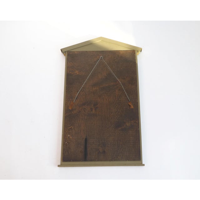 Empire Neoclassical French Wall Mirror with Green and Gold For Sale - Image 9 of 10