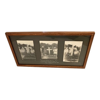 Antique French Funerary Scene Triptych For Sale