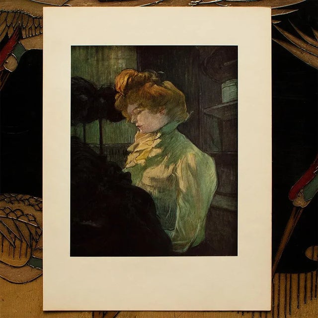 1950s 1950s After Toulouse-Lautrec "The Modiste" Vintage Impressionist Full Color Print For Sale - Image 5 of 8