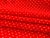 Vintage kimono silk by the yard. Red background with diamond shape dots in yellow and blue-gray colors 14 inches wide x 1...