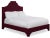 Modern Nadine Queen Headboard, Wine Velvet For Sale - Image 3 of 5