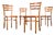 Oak Step Back Dining Chairs, 1950s, Set of 4 For Sale