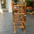 Burnt bamboo tabletop wine rack. Excellent condition.