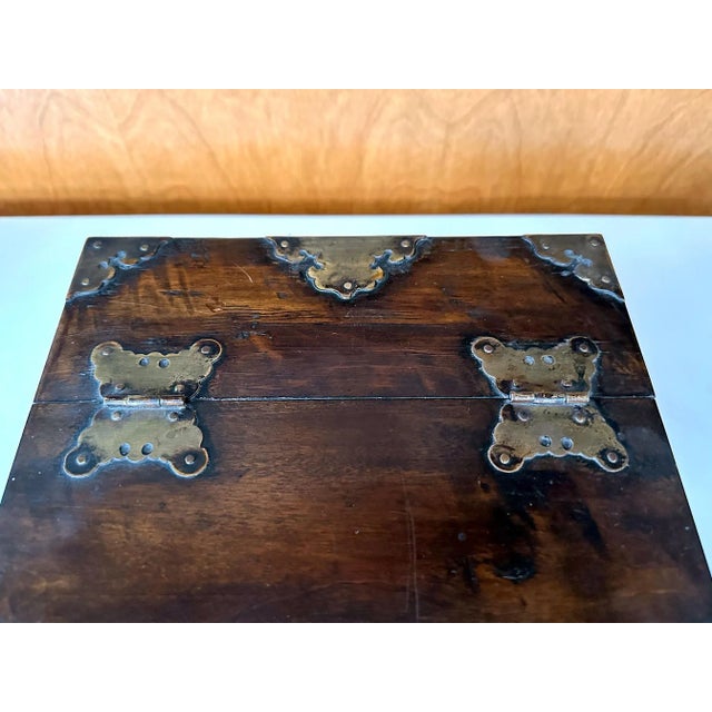 Antique Korean Small Wood Box Joseon Dynasty For Sale - Image 4 of 12