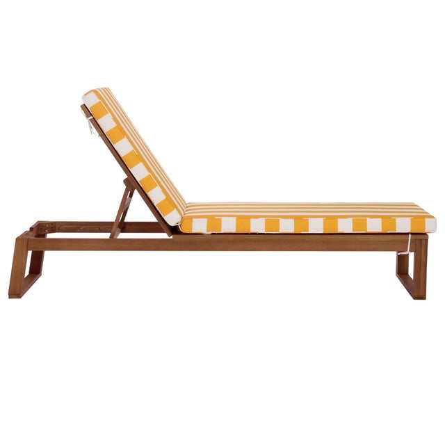 Sophie Chaise Lounge, Natural/Yellow Stripe For Sale - Image 11 of 12