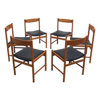 Dining Chairs in Oak from Meubelatelier Vanda, 1960s, Set of 6 For Sale