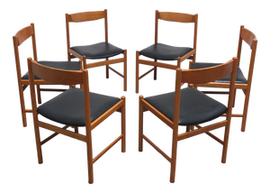 Dining Chairs in Oak from Meubelatelier Vanda, 1960s, Set of 6