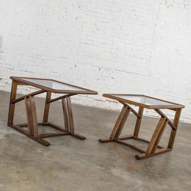 Vintage StavOak End Side Tables From Jack Daniels’ Barrel Staves by Jobie G. Redmond 1981 - A Pair For Sale - Image 11 of 13
