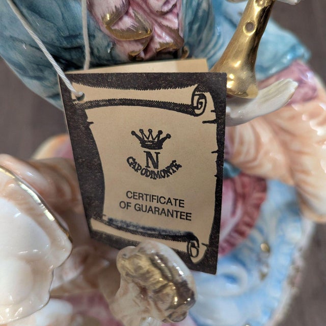 2010s Capodimonte Porcelain Sculpture – Elegant Musical Trio Figurine For Sale In San Francisco - Image 6 of 6